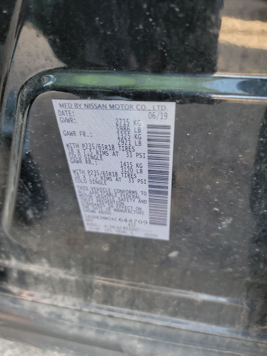 2019 Nissan Pathfinder SL AWD