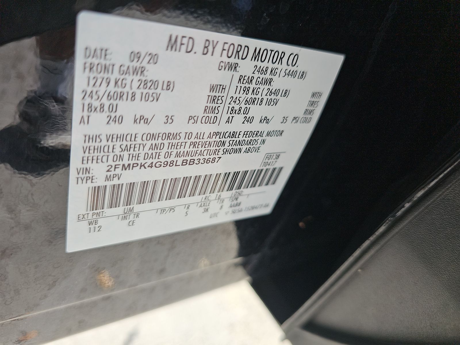 2020 Ford Edge SE AWD