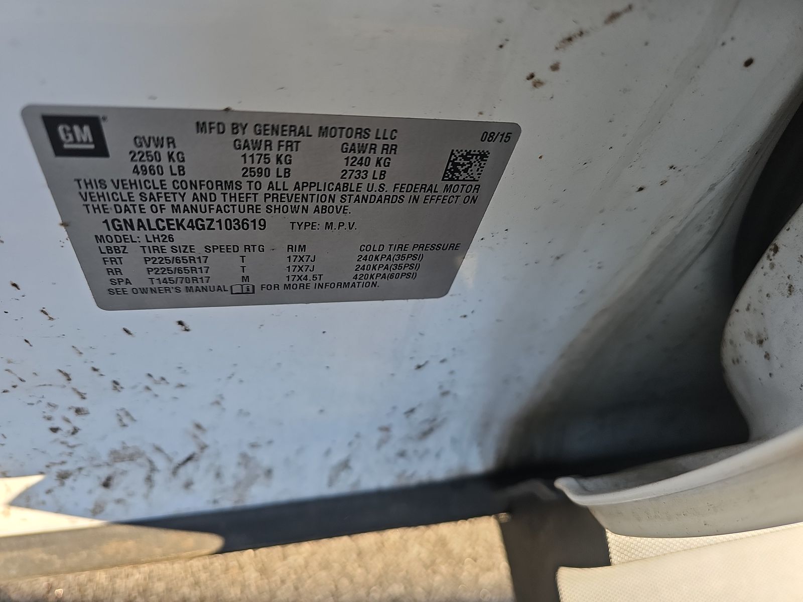 2016 Chevrolet Equinox LT FWD