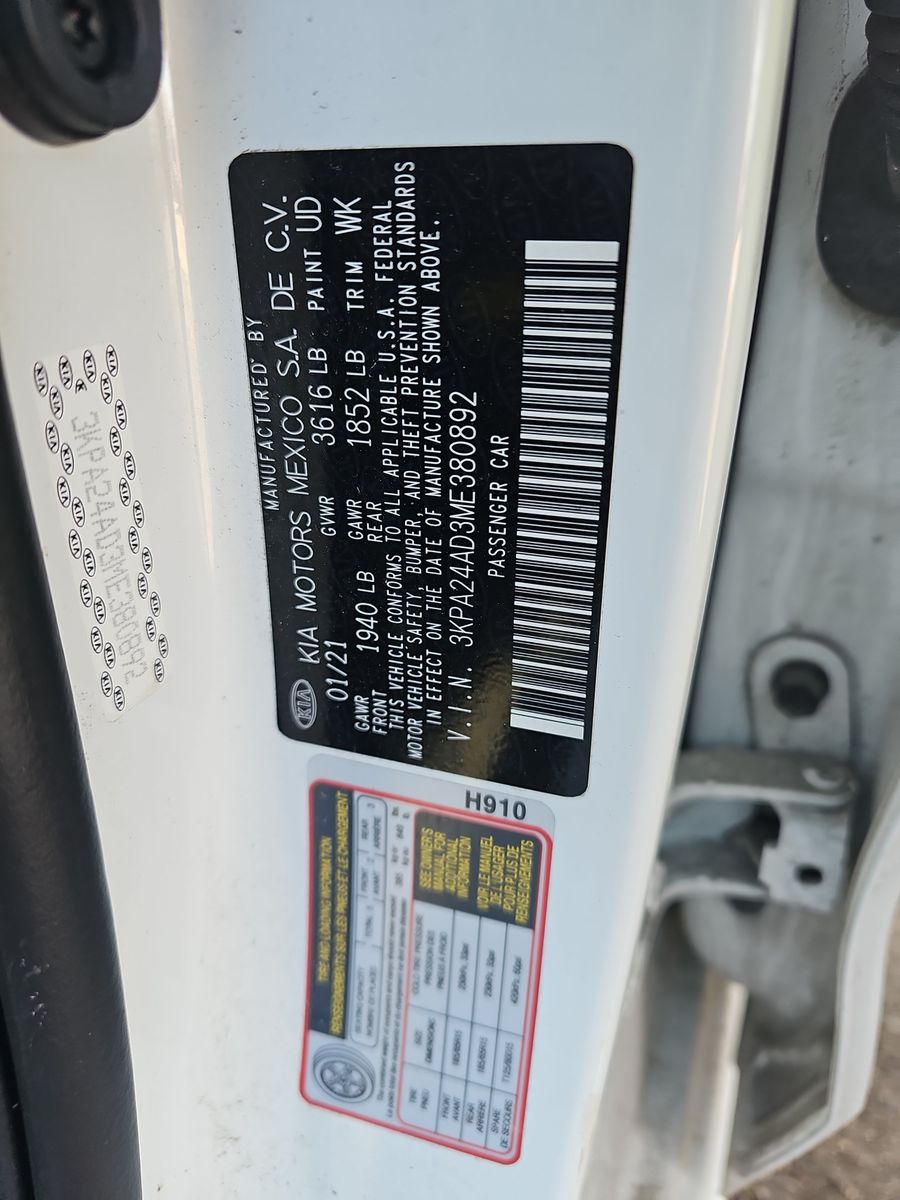 2021 Kia Rio S FWD