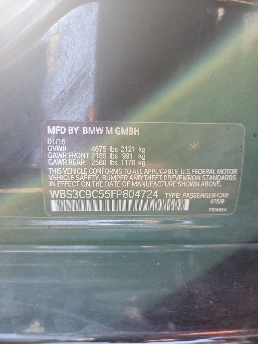 2015 BMW M3 Base RWD