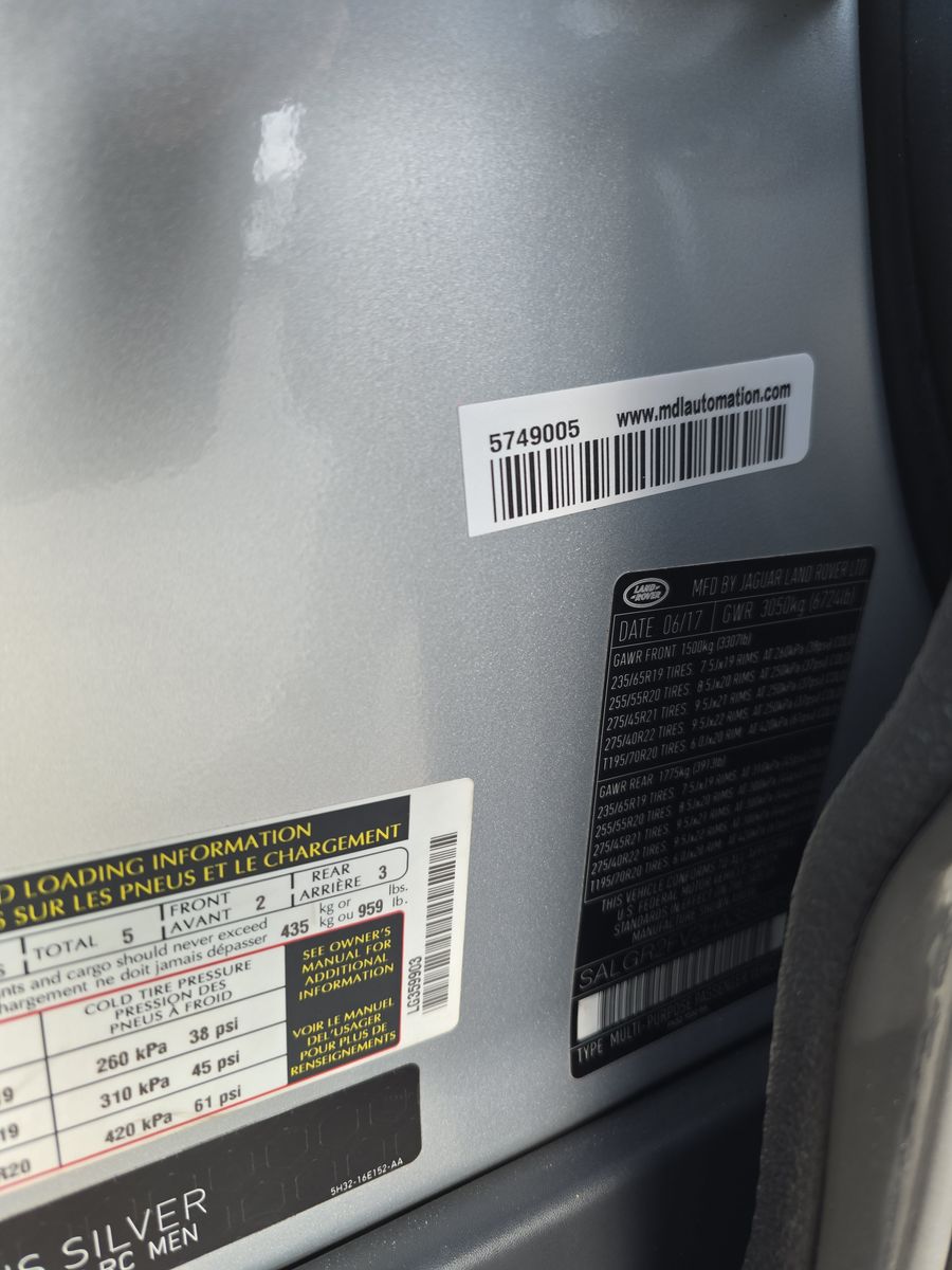 2017 Land Rover Range Rover Base AWD