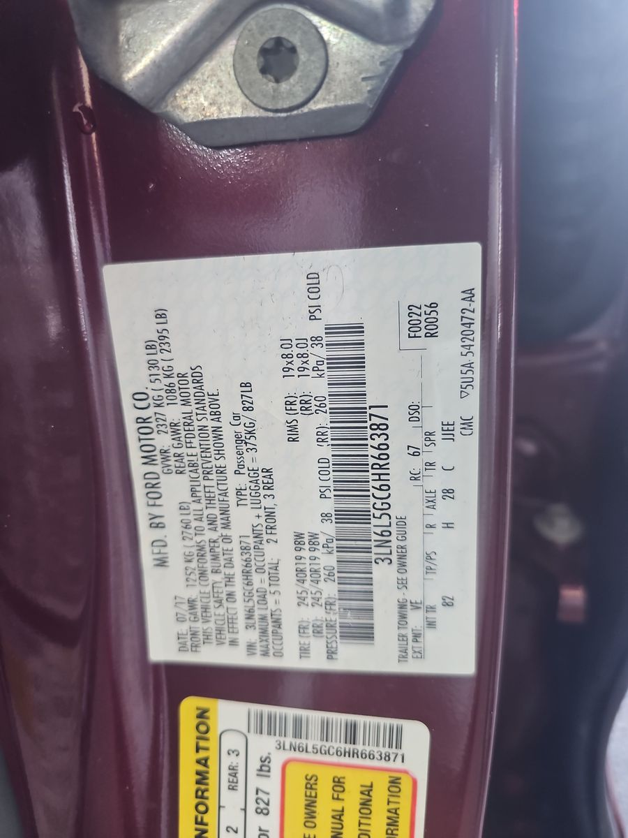 2017 Lincoln MKZ Black Label FWD