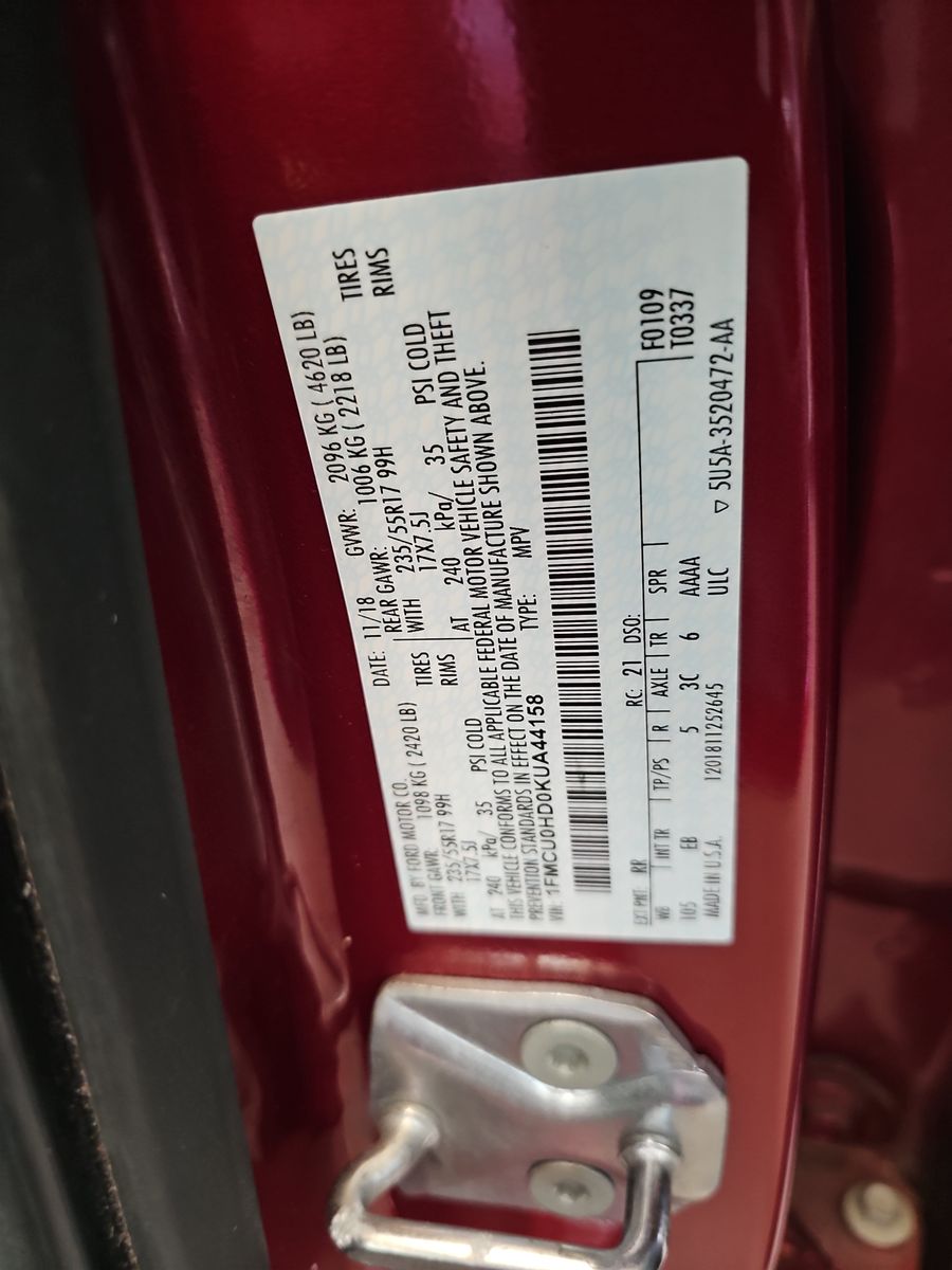 2019 Ford Escape SEL FWD