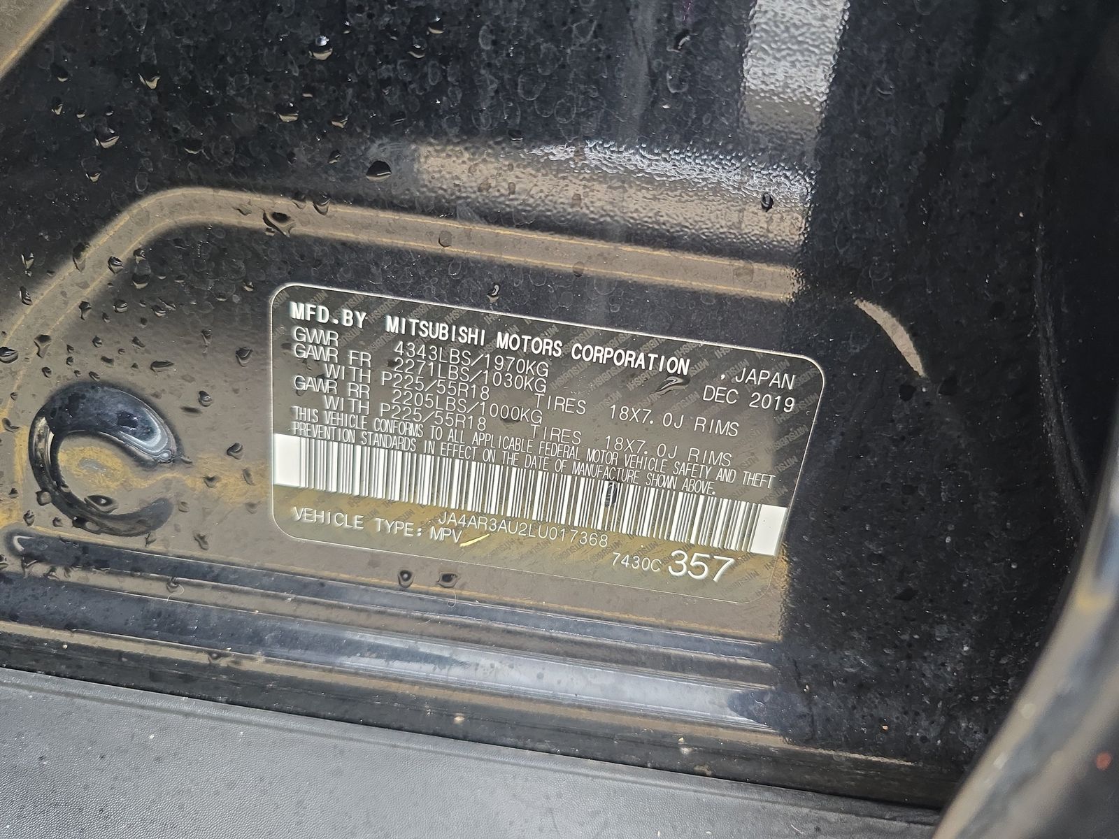 2020 Mitsubishi Outlander Sport SE AWD