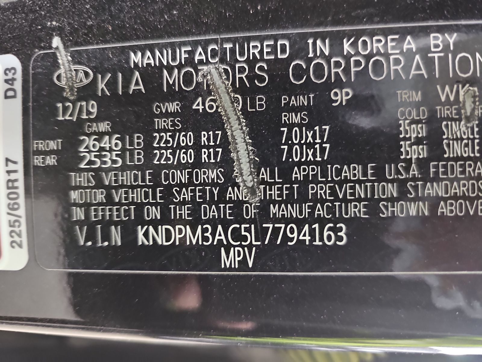 2020 Kia Sportage LX FWD