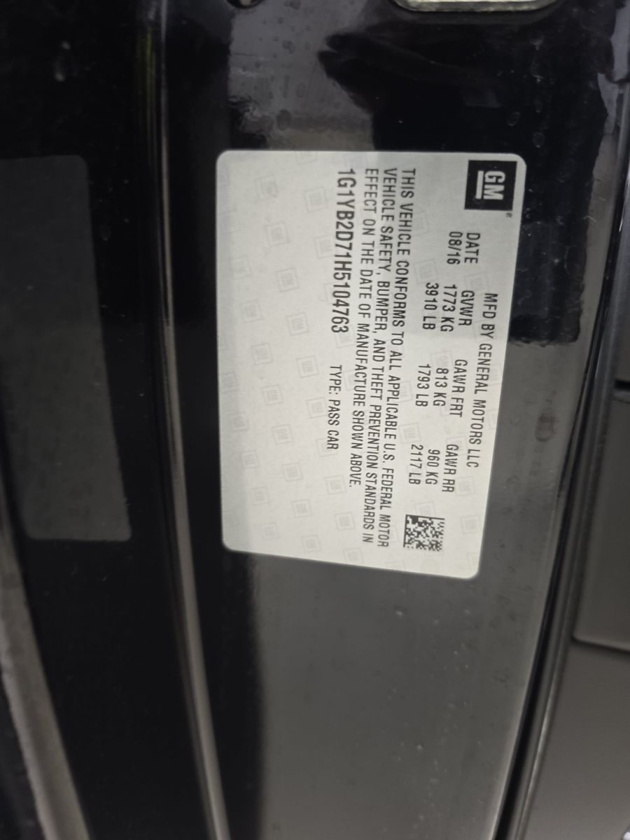 2017 Chevrolet Corvette Stingray RWD