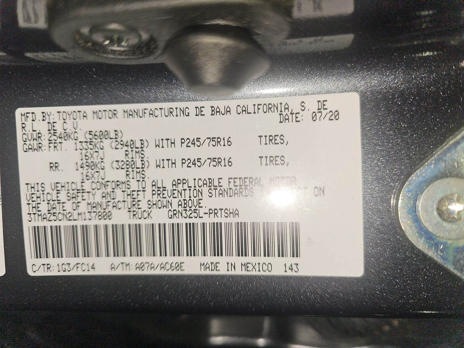 2020 Toyota Tacoma SR5 RWD