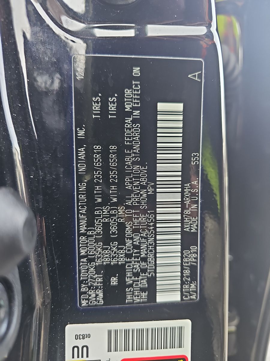 2022 Toyota Highlander Hybrid XLE AWD