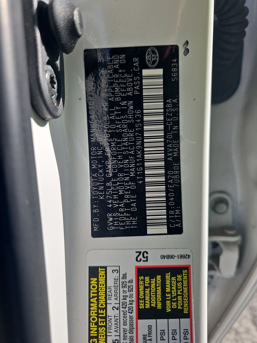 2022 Toyota Camry SE FWD