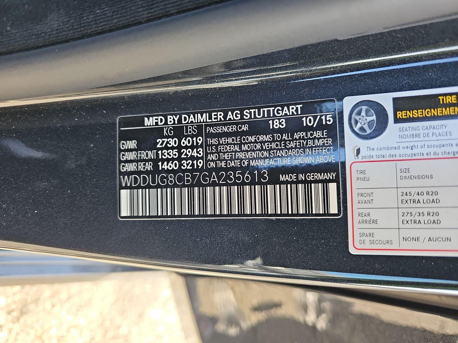 2016 Mercedes-Benz S-Class S 550 RWD