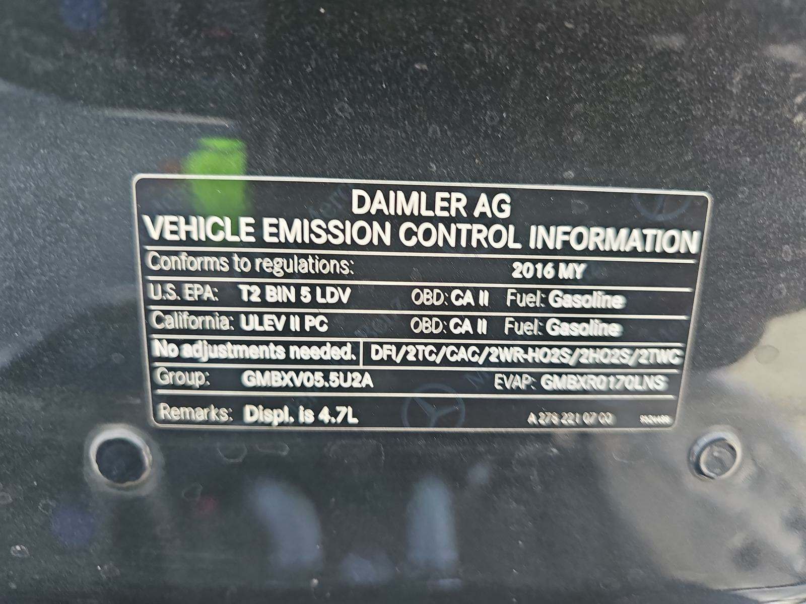 2016 Mercedes-Benz S-Class S 550 RWD