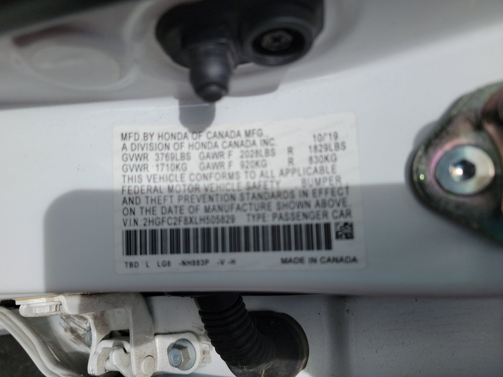 2020 Honda Civic Sedan Sport FWD