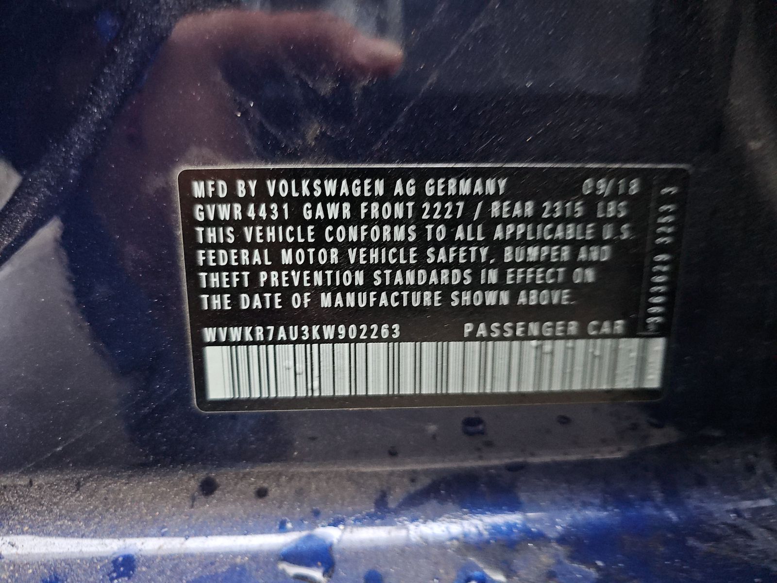 2019 Volkswagen Golf Electric SE FWD