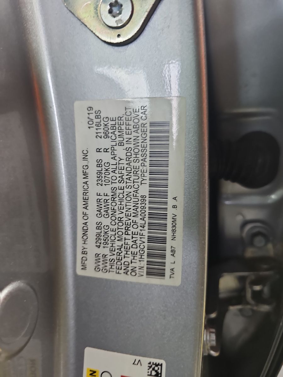 2020 Honda Accord Sedan LX FWD