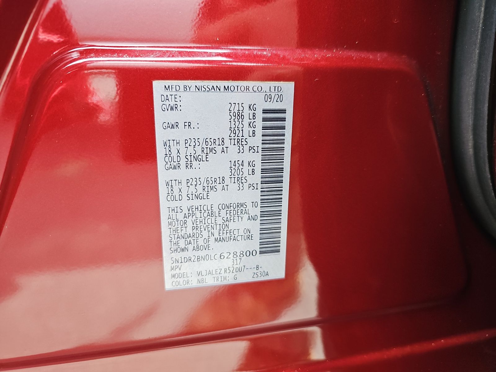 2020 Nissan Pathfinder SV FWD