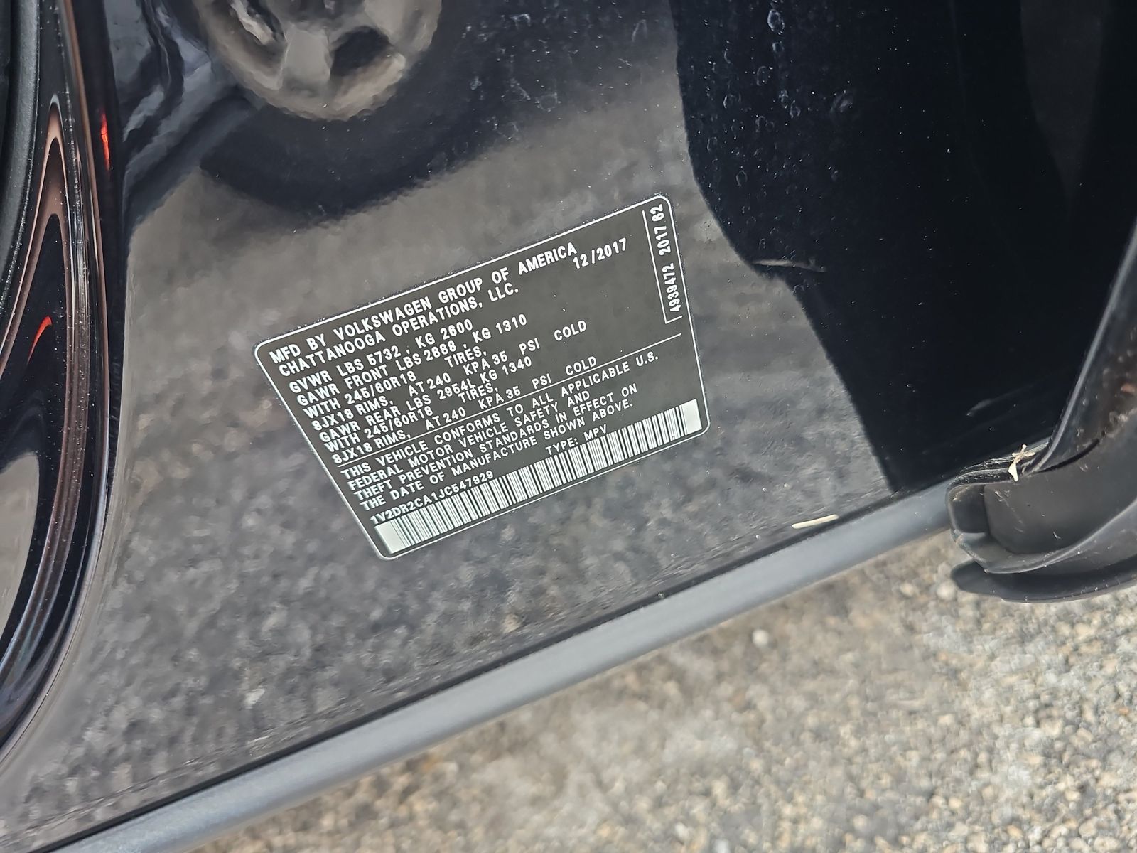 2018 Volkswagen Atlas 3.6L SE FWD