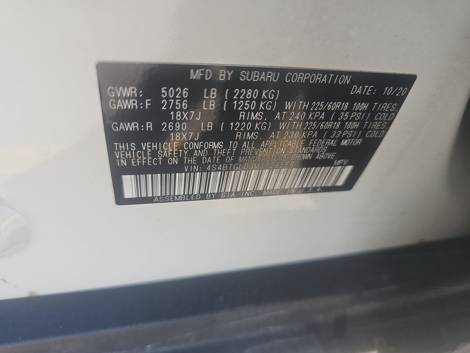 2021 Subaru Outback Onyx Edition XT AWD