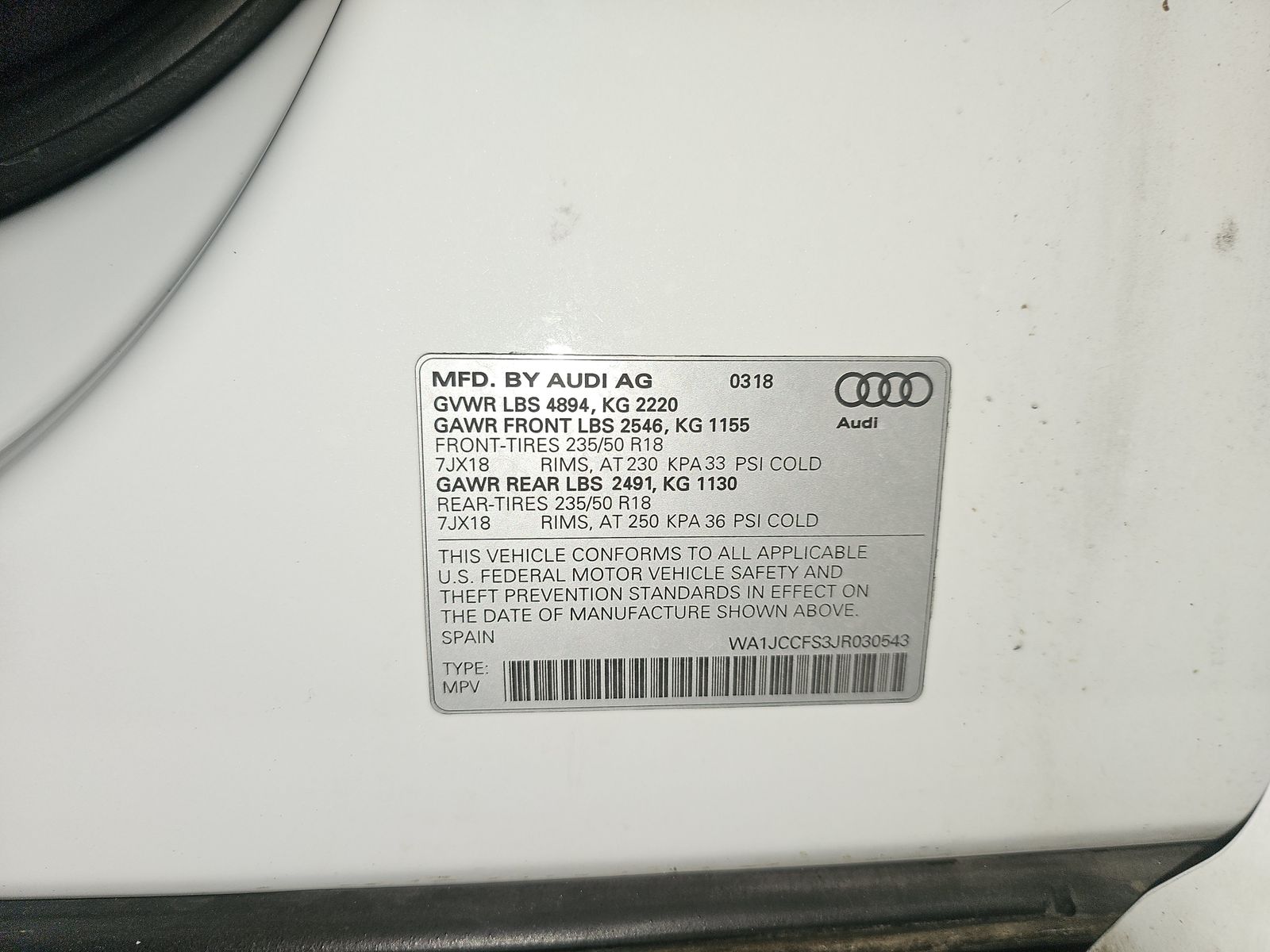 2018 Audi Q3 2.0T Premium Plus AWD