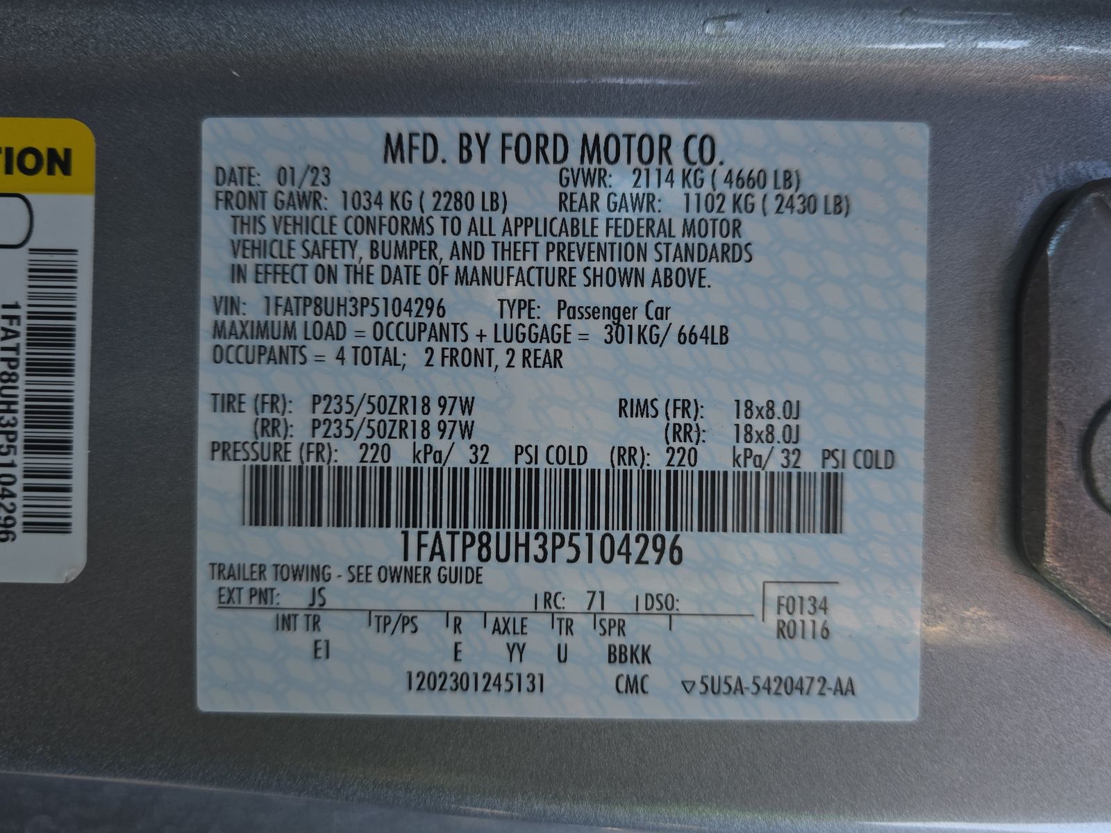 2023 Ford Mustang EcoBoost Premium RWD