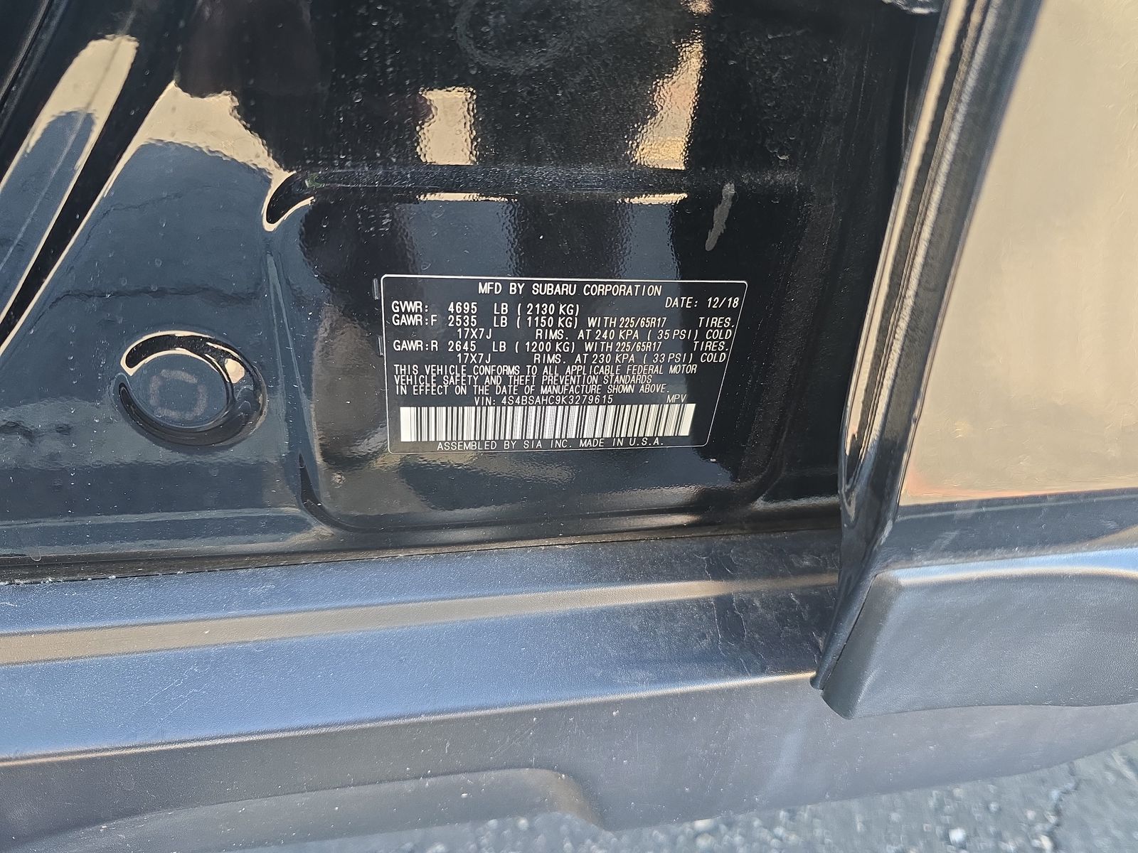 2019 Subaru Outback 2.5i Premium AWD