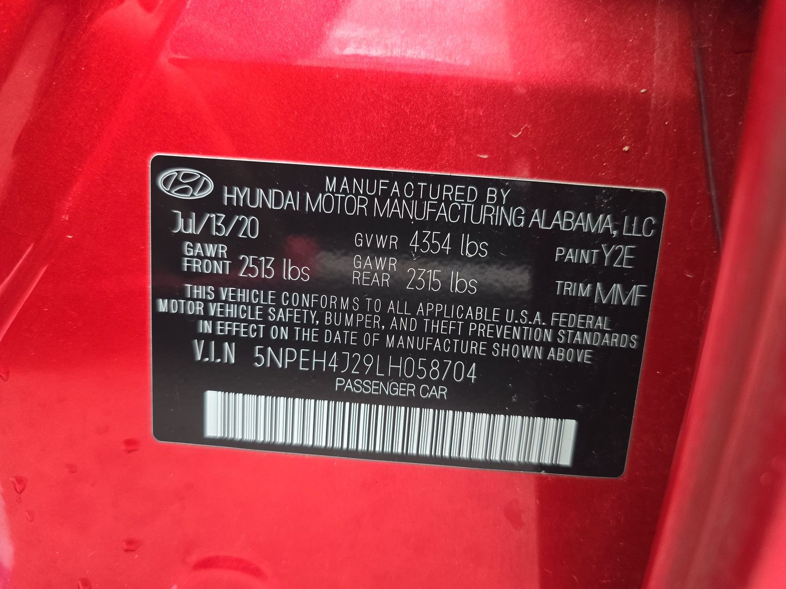 2020 Hyundai Sonata Limited FWD