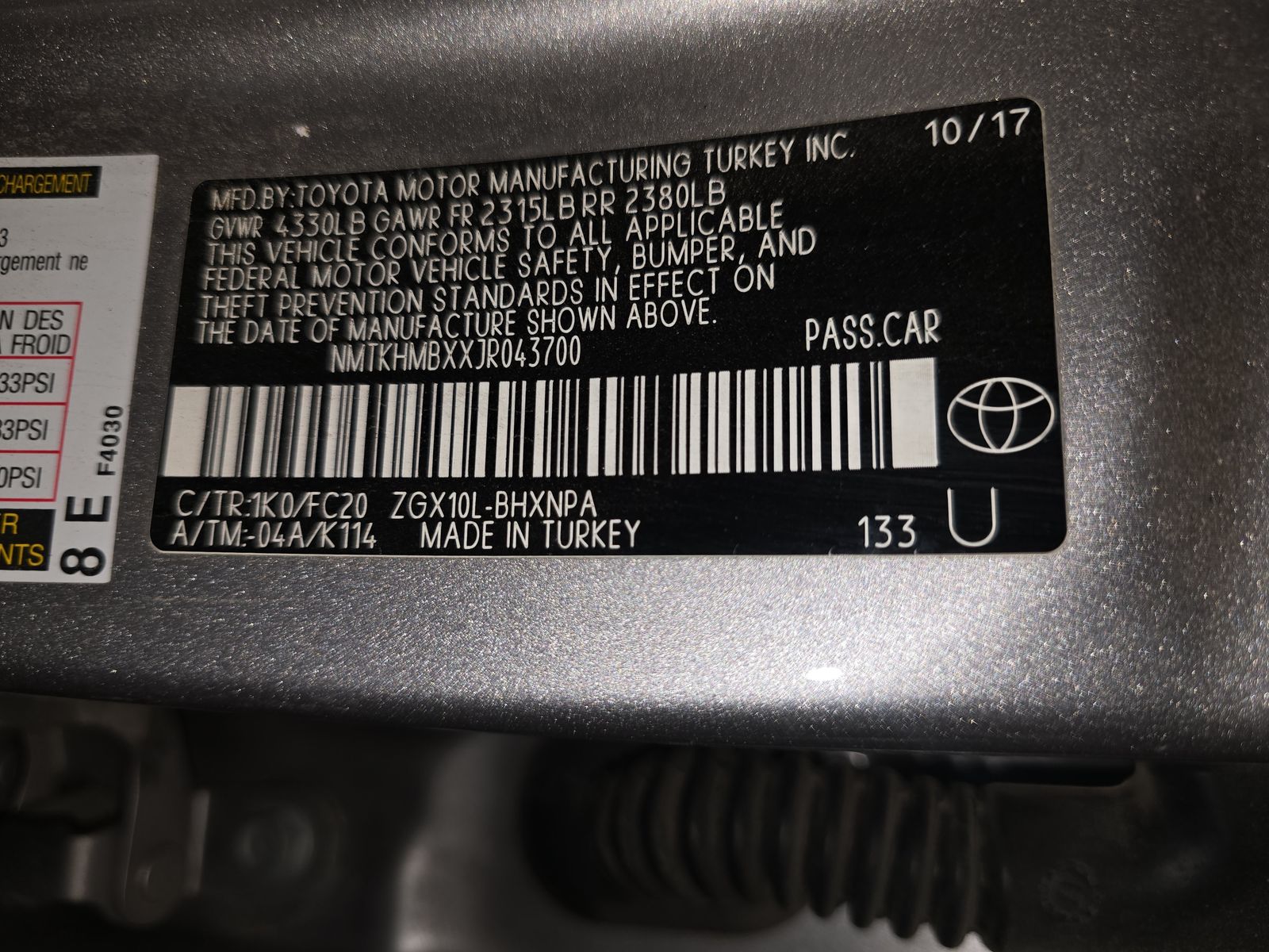 2018 Toyota C-HR XLE FWD