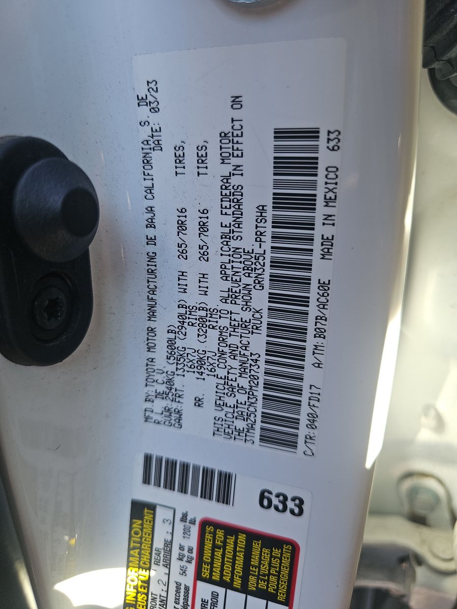 2023 Toyota Tacoma TRD Off-Road RWD