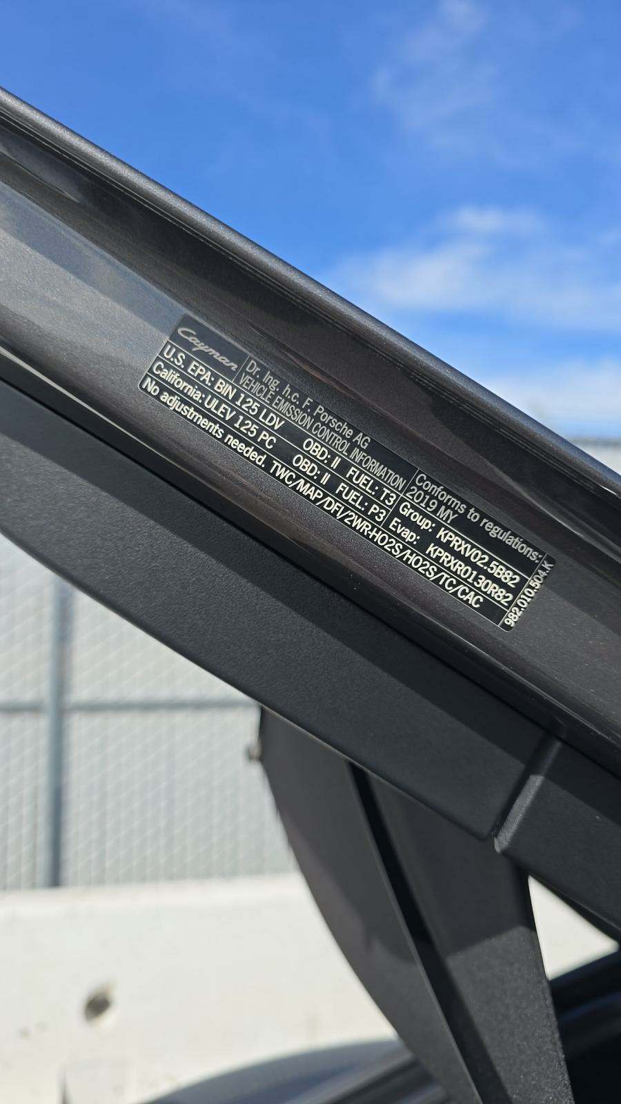 2019 Porsche 718 Cayman Base RWD