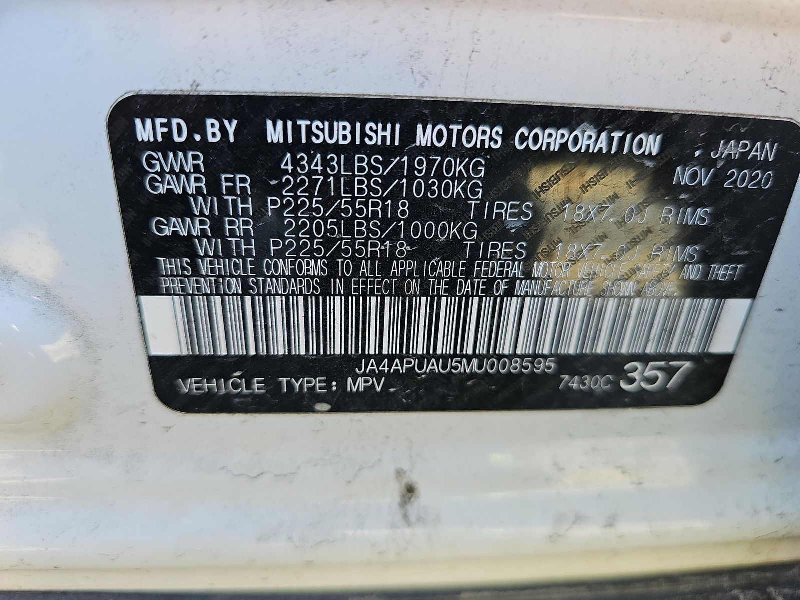 2021 Mitsubishi Outlander Sport 2.0 ES FWD