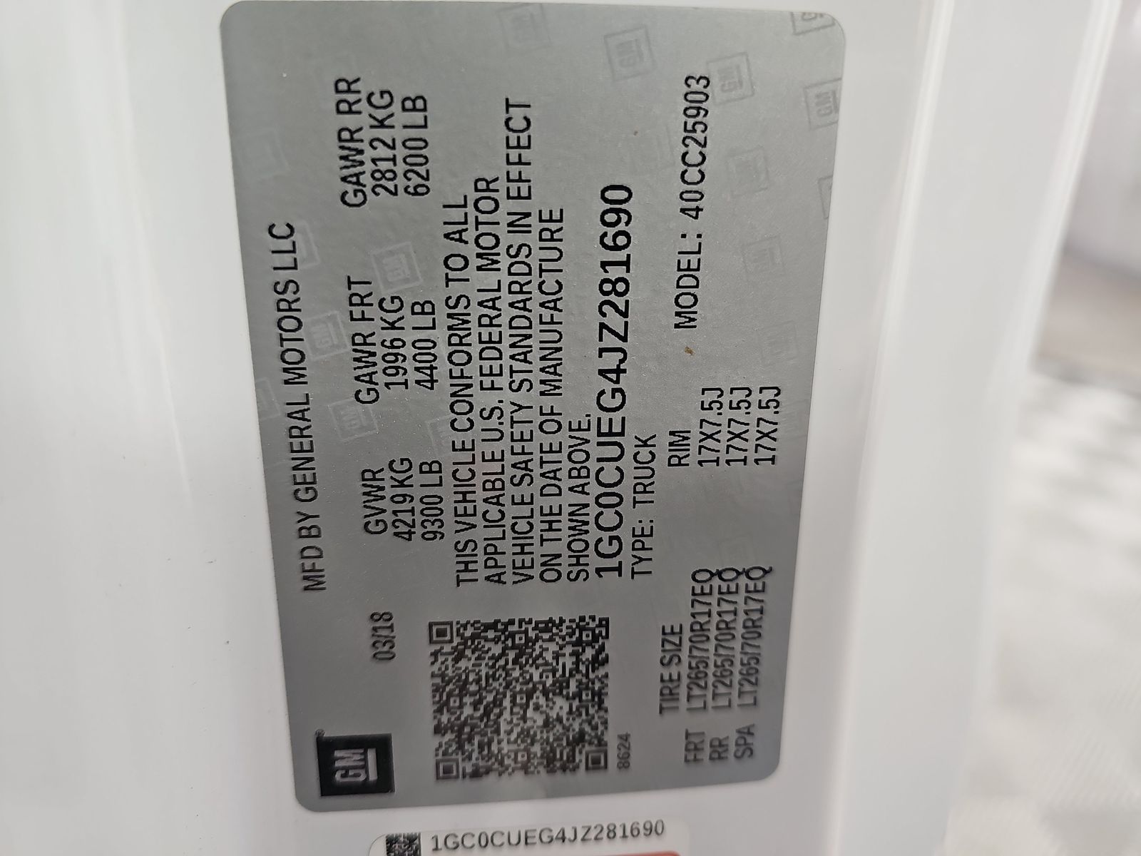 2018 Chevrolet Silverado 2500HD Work Truck RWD