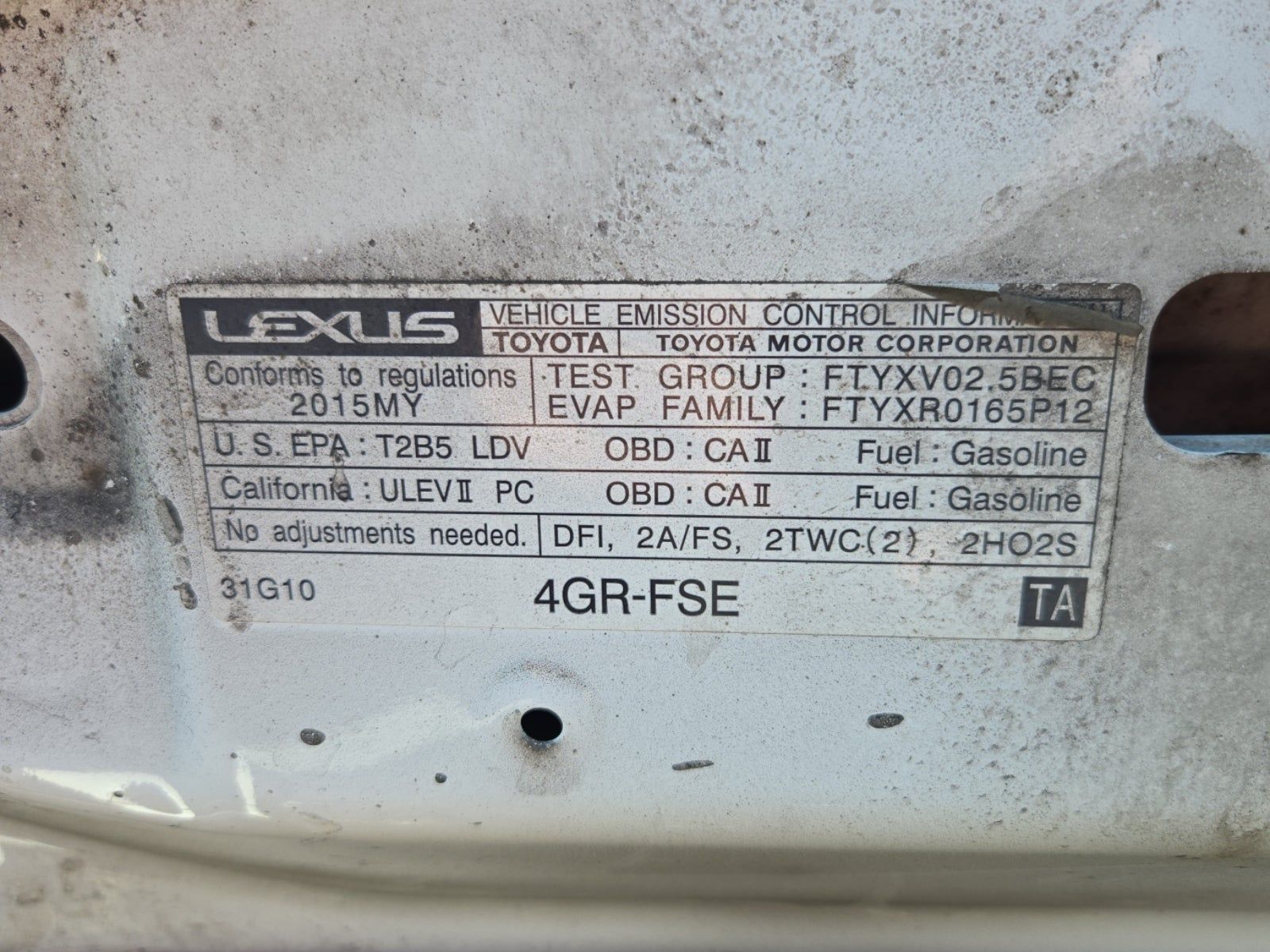 2015 Lexus IS IS 250 RWD