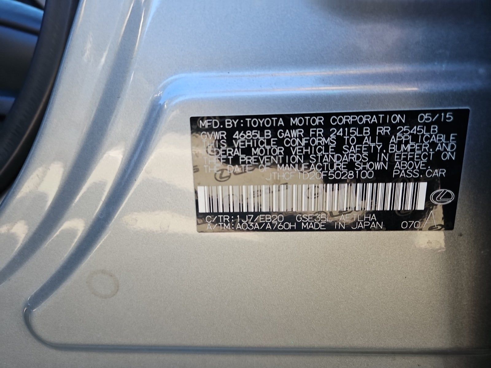 2015 Lexus IS IS 250 AWD