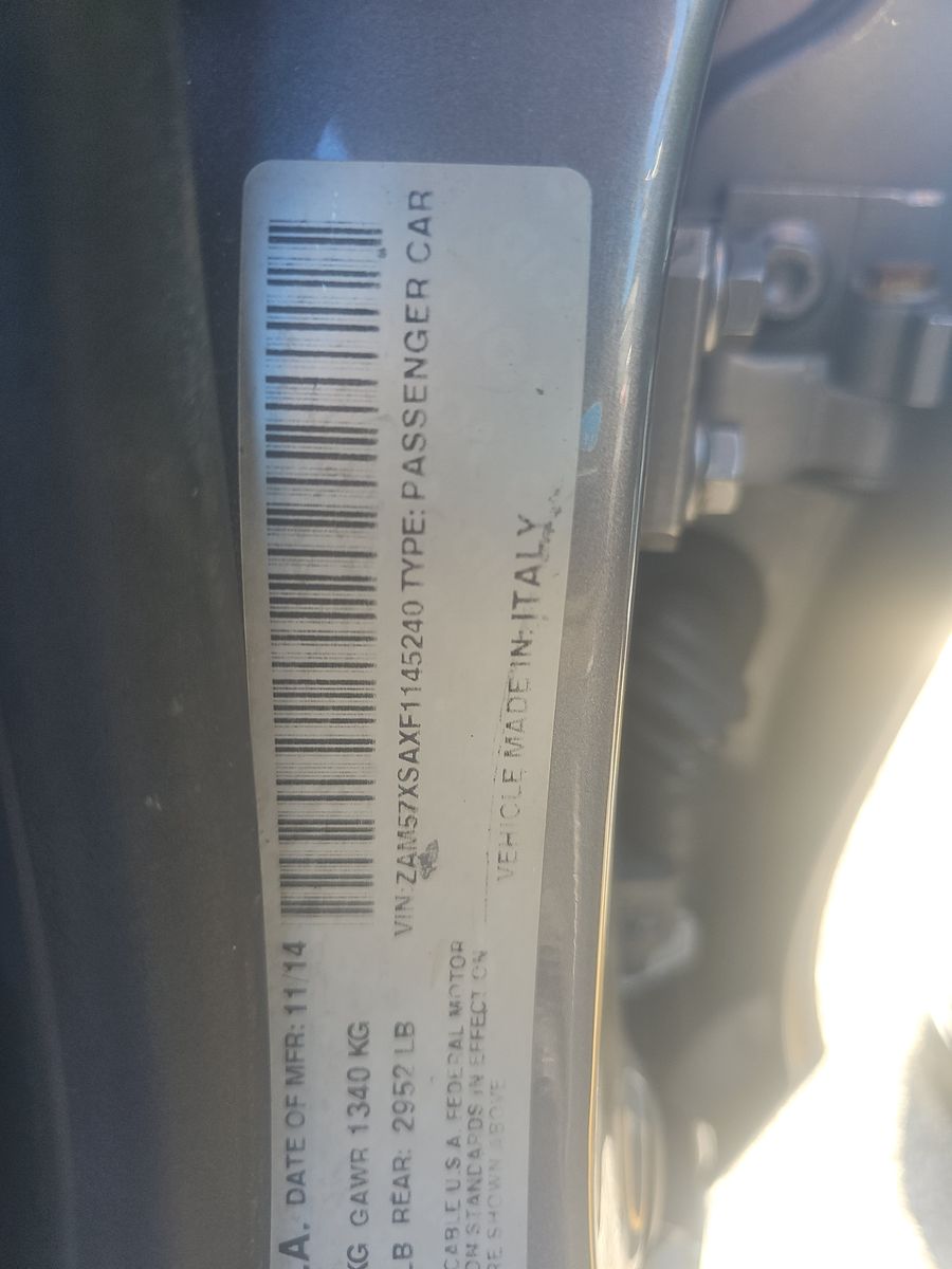 2015 Maserati Ghibli Base RWD