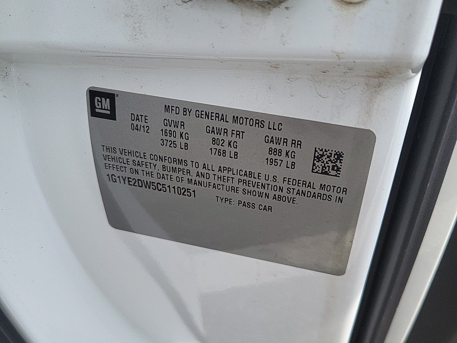 2012 Chevrolet Corvette Base RWD