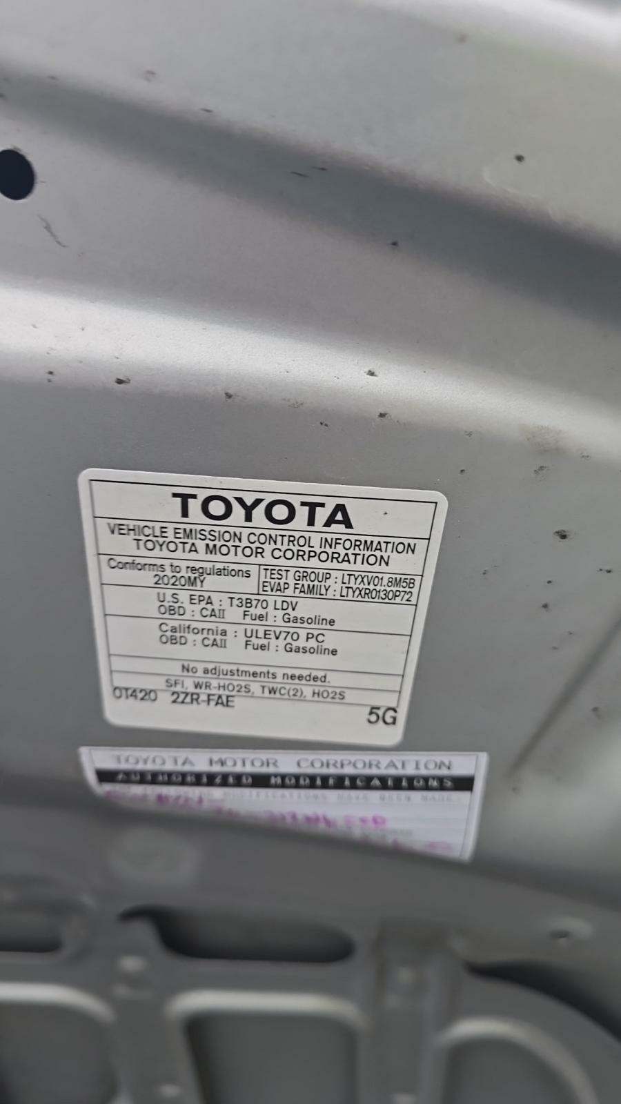 2020 Toyota Corolla LE FWD