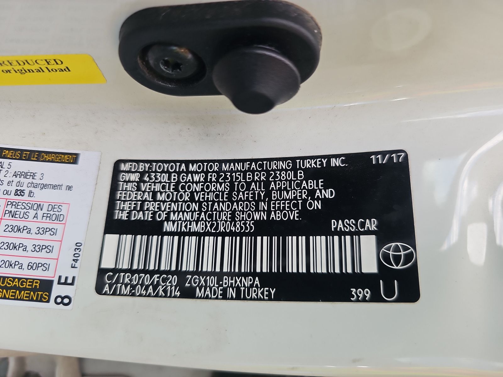 2018 Toyota C-HR XLE Premium FWD