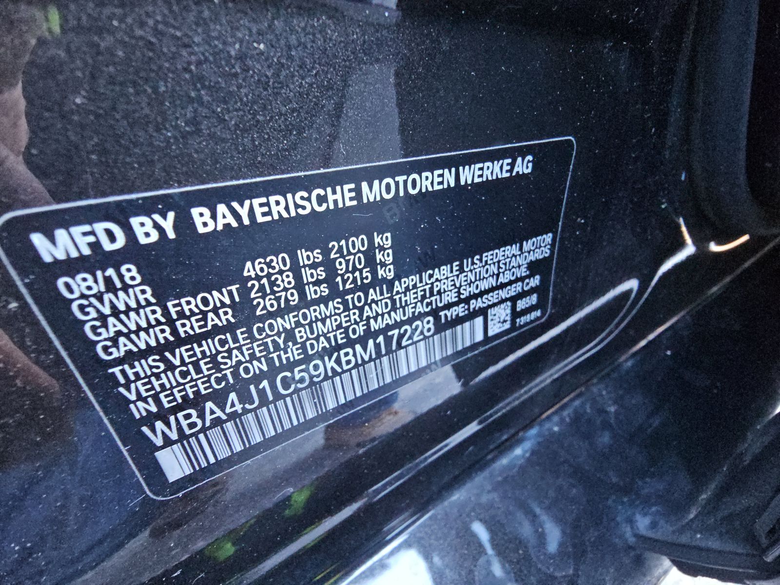 2019 BMW 4 Series 430i RWD