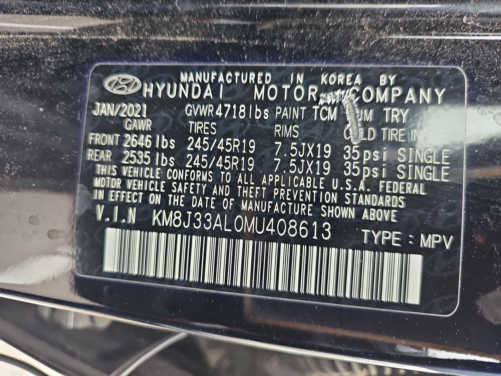 2021 Hyundai Tucson Sport FWD