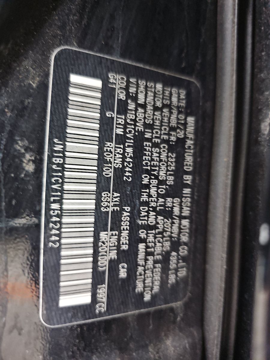 2020 Nissan Rogue Sport S FWD