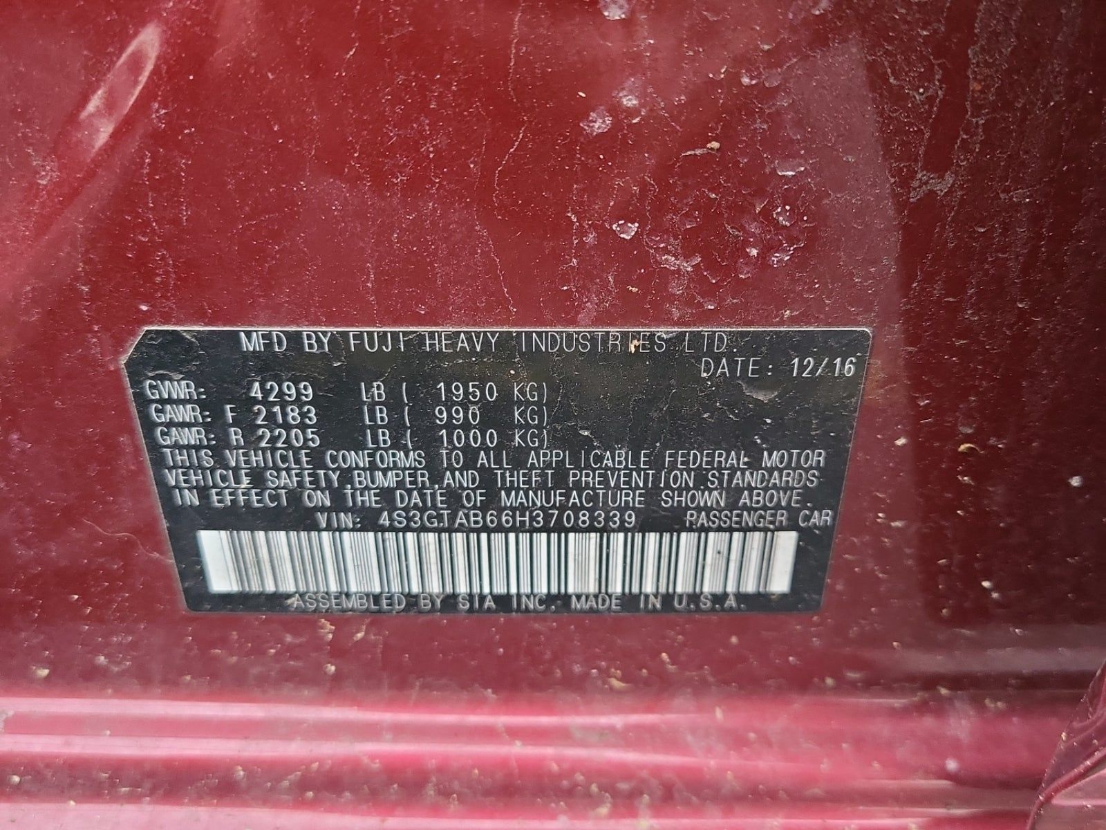 2017 Subaru Impreza 2.0i Premium AWD