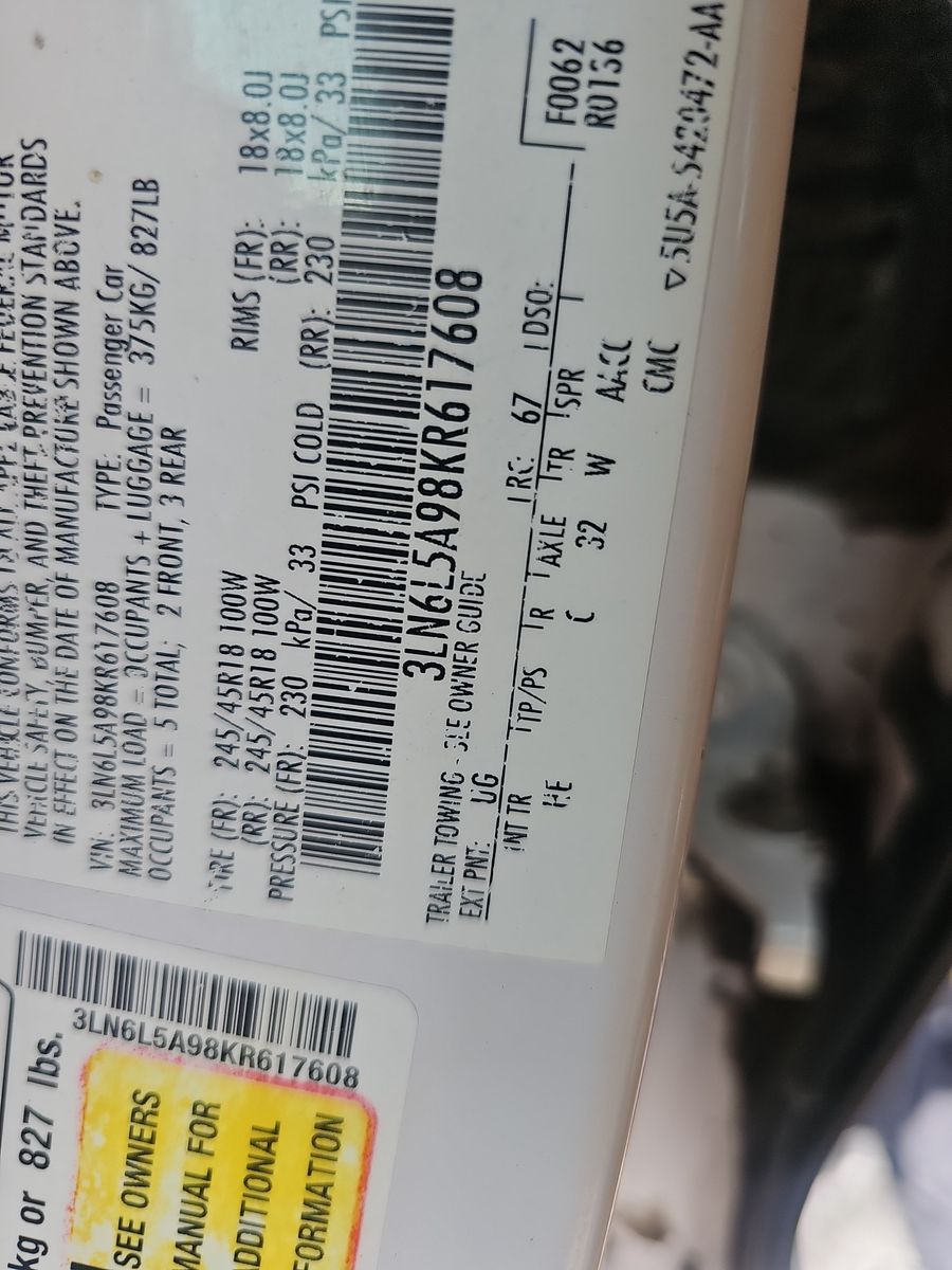 2019 Lincoln MKZ Standard FWD