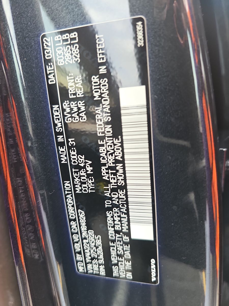 2022 Volvo XC90 T6 Inscription AWD