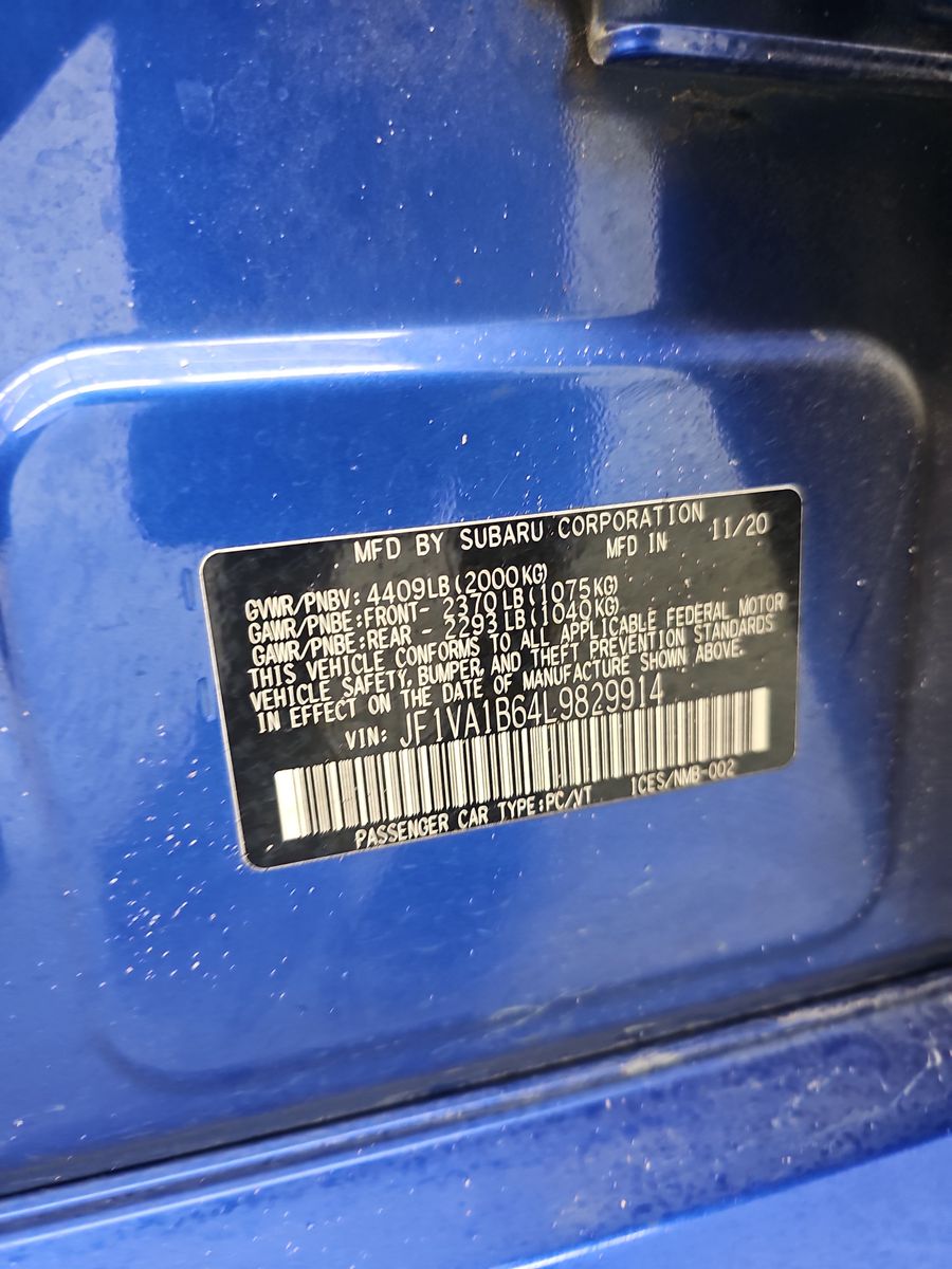 2020 Subaru WRX Premium AWD