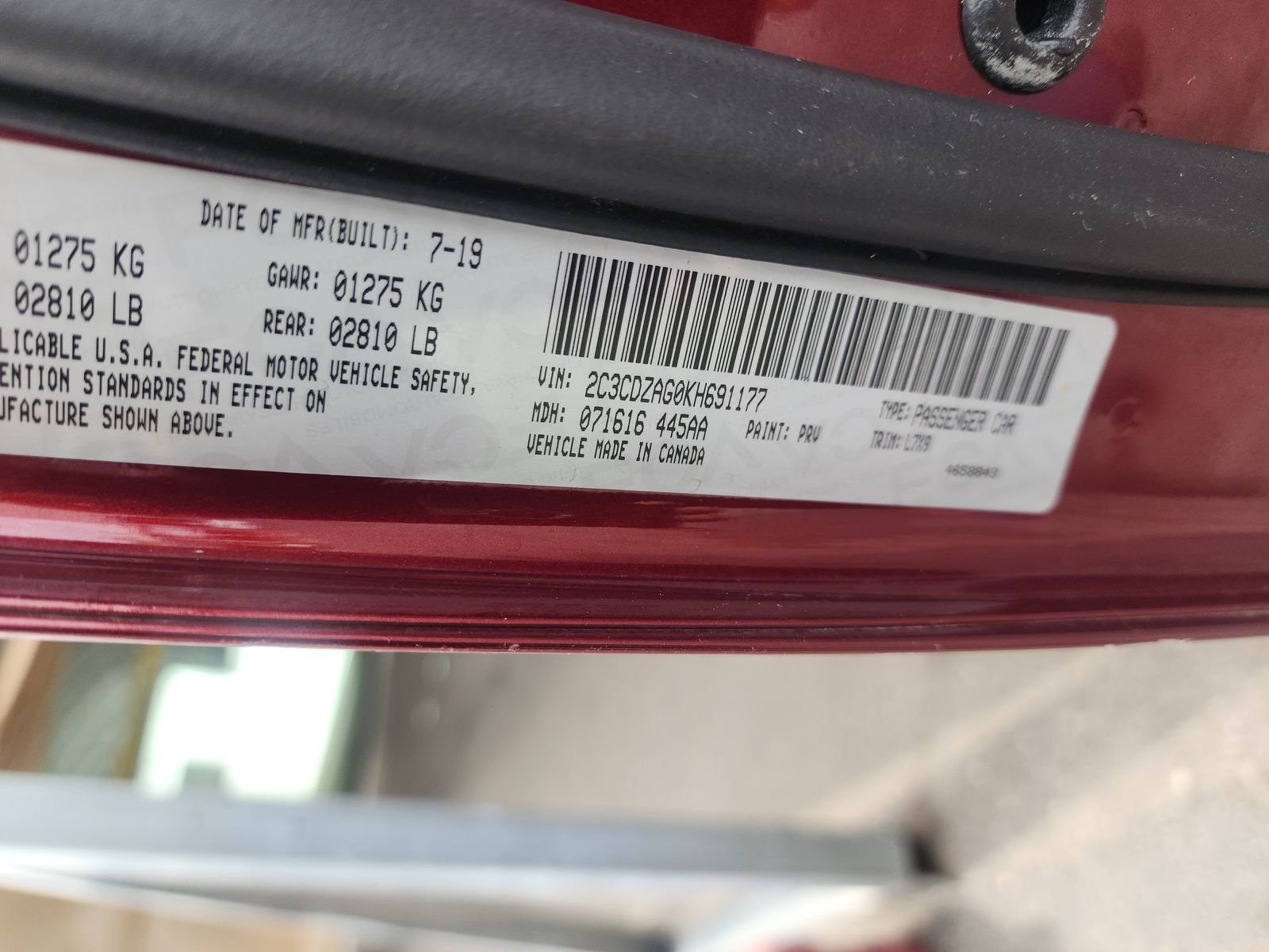 2019 Dodge Challenger SXT RWD