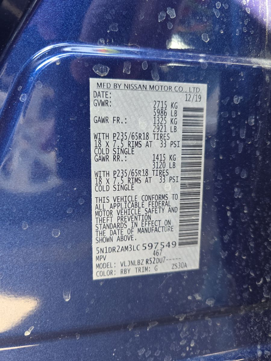 2020 Nissan Pathfinder S AWD