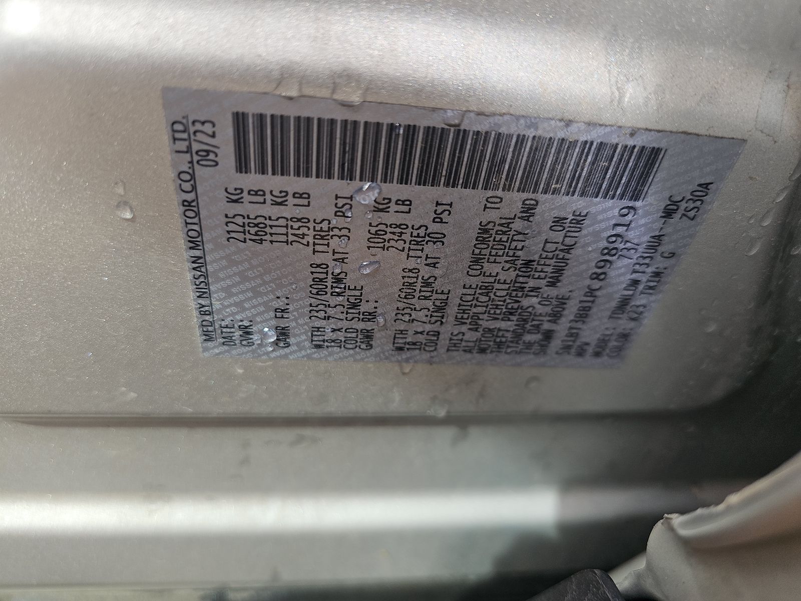 2023 Nissan Rogue SV AWD