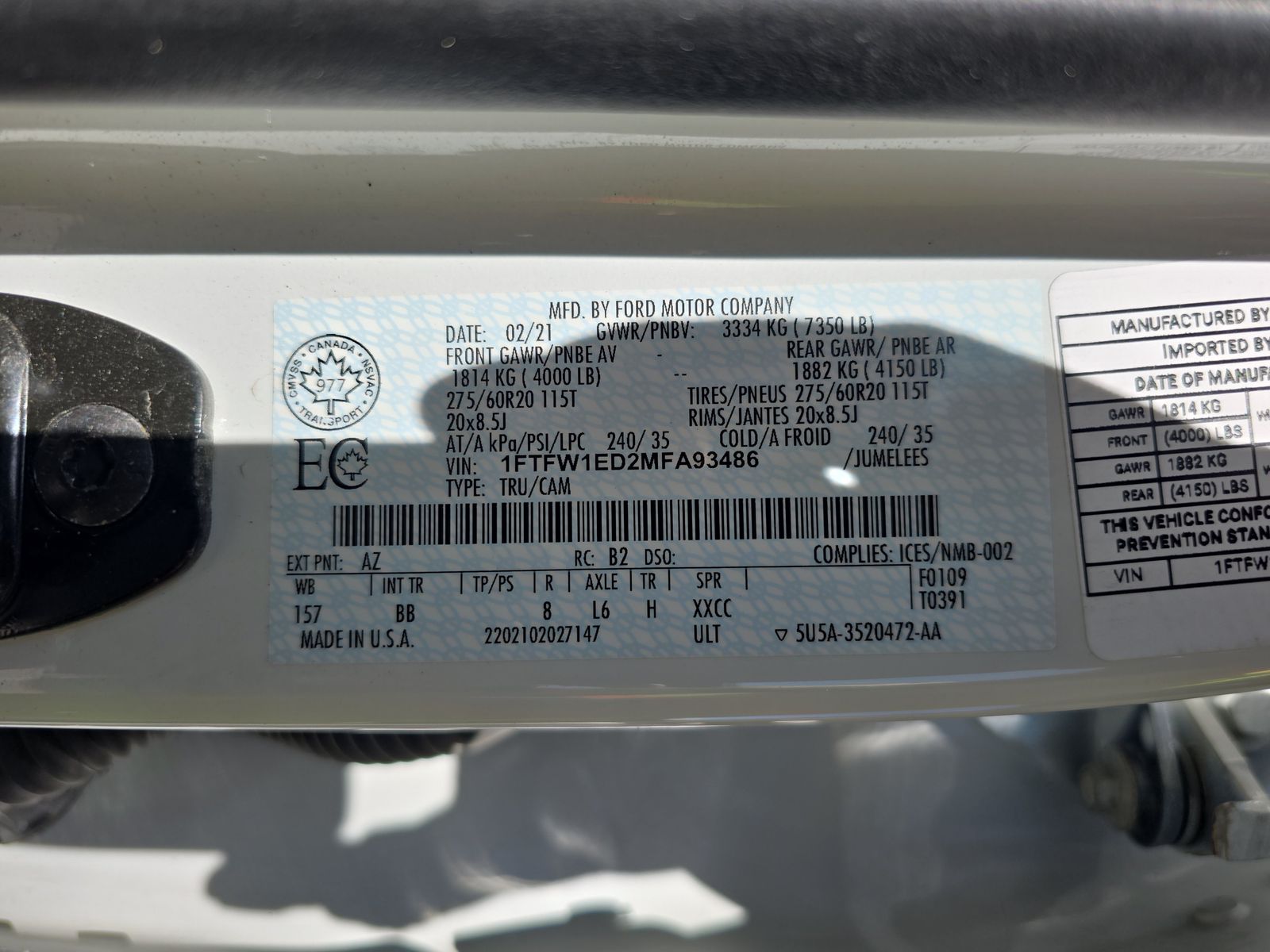 2021 Ford F-150 Platinum AWD