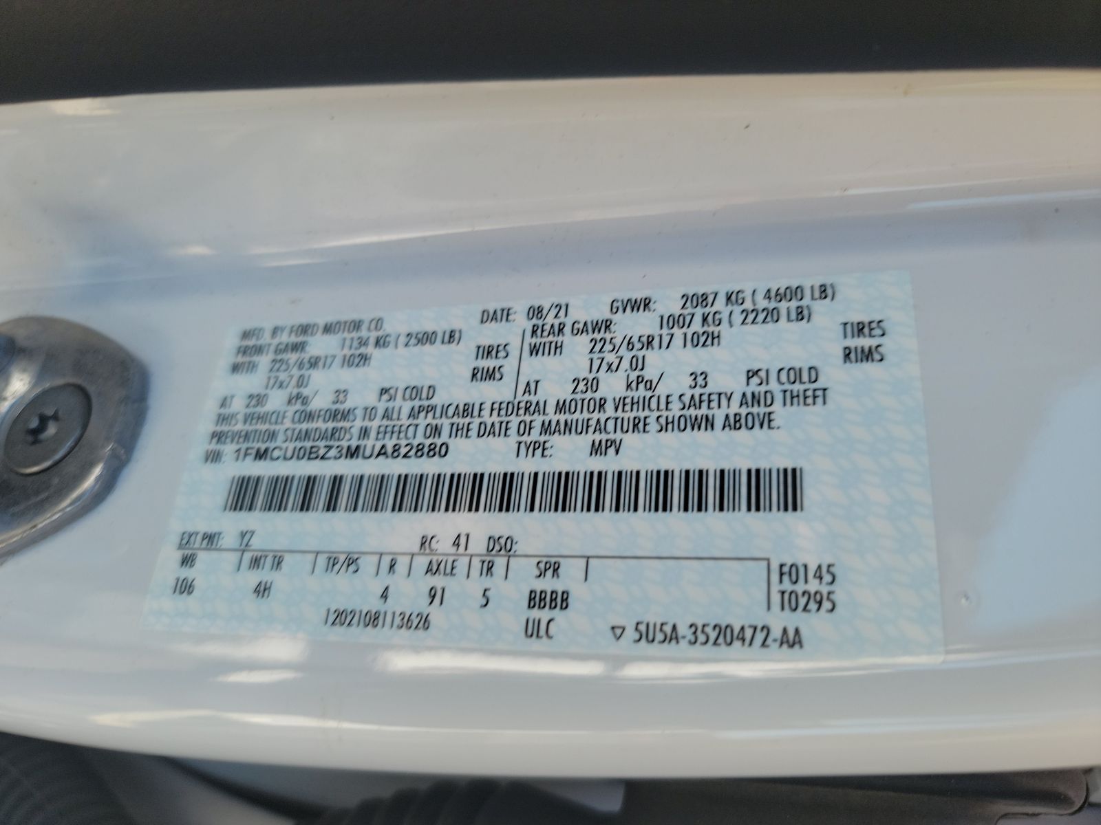 2021 Ford Escape Hybrid SE FWD