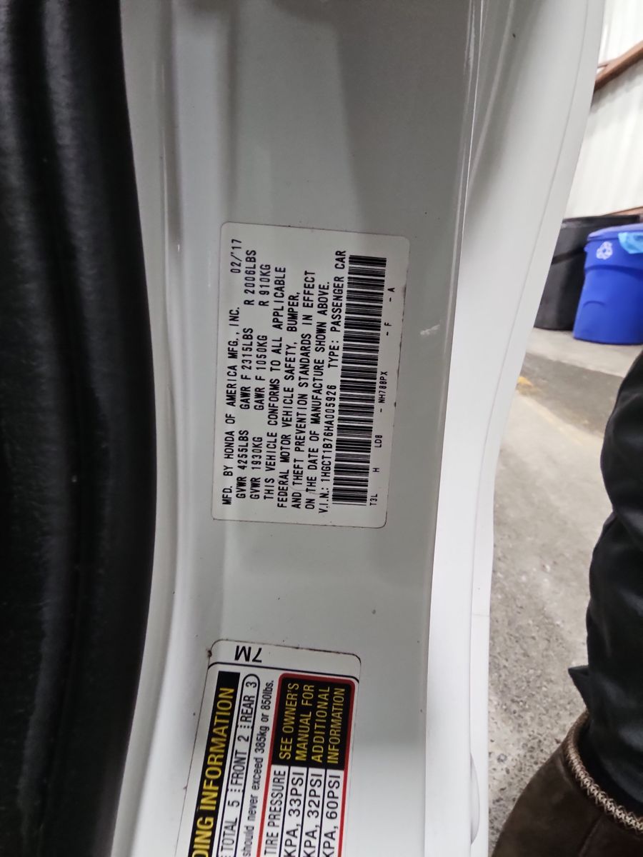 2017 Honda Accord Coupe EX FWD